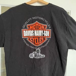 Mock Harley Shirt Davids Hairy-Son XL T-Shirt from Panama Motorcycle shop